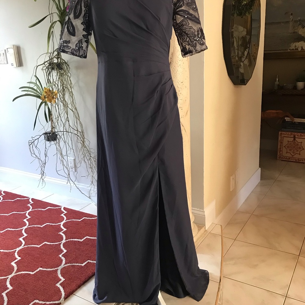 JJs House Dusty Blue Lace Maxi Dress - Picture 3 of 12